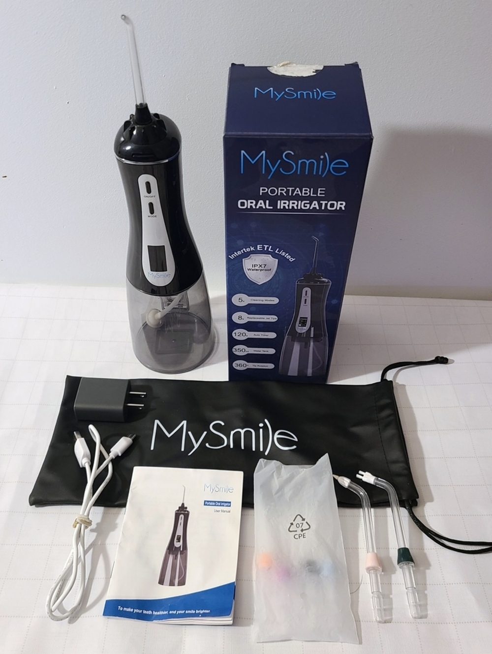 MySmile - Portable Cordless Oral Irrigator for Teeth Cleaning
